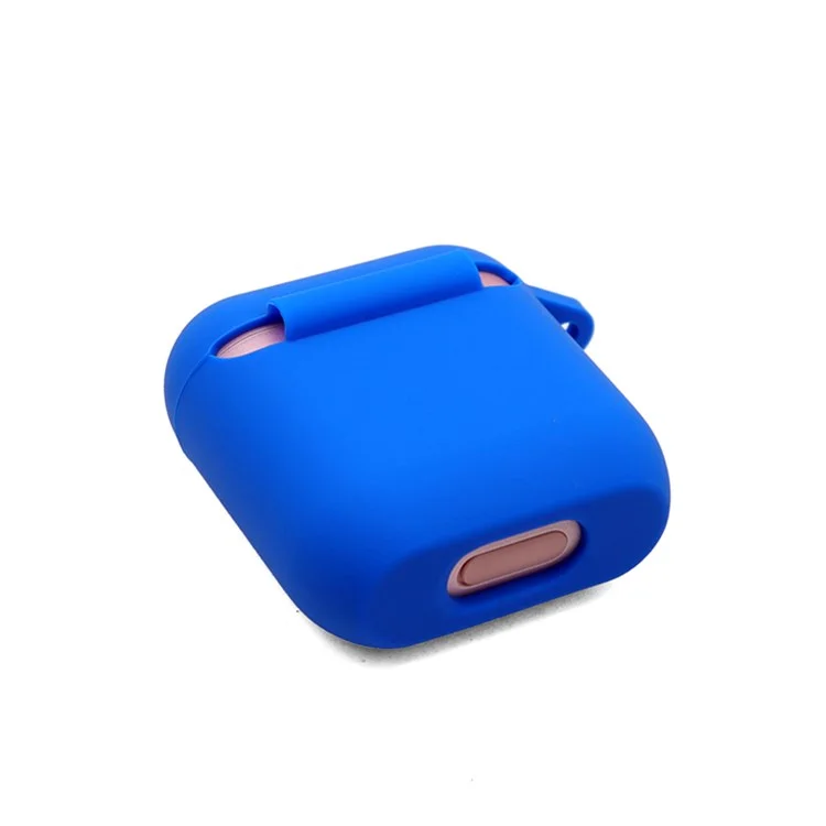 Case Protectora de Auriculares Bluetooth Para TOZO T6, Caja de Cubierta Anti-drop de Caja de Silicona Suave Con Hebilla Contra la Pérdida - Azul