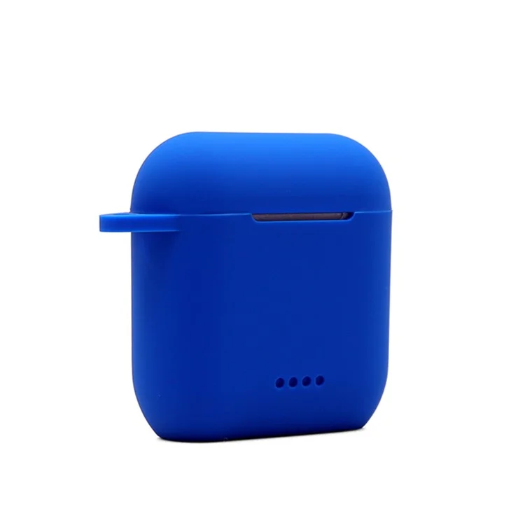 Bluetooth Earphone Protective Case for TOZO T6, Soft Silicone Charging Box Anti-drop Cover Shell with Anti-loss Buckle - Blue