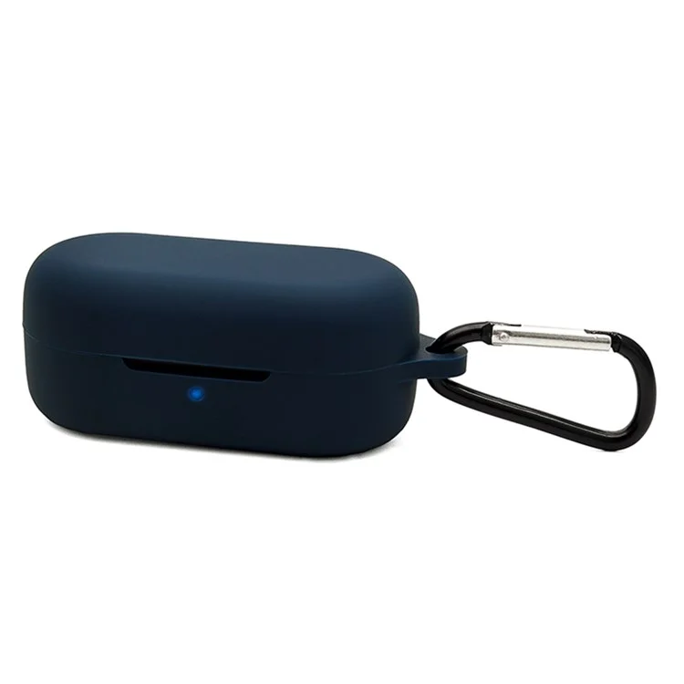 Per Tozo T12 Bluetooth Auricolare In Silicone Case Di Ricarica Anti-graffio Coperchio Protettivo Con Fibbia Anti-perdita - Blu Notte