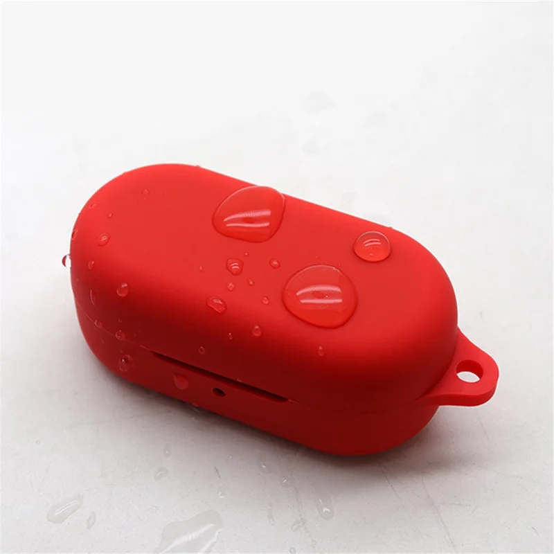 For TOZO T12 Bluetooth-compatible Earphone Silicone Case Anti-scratch Charging Box Protective Cover with Anti-loss Buckle - Yellow