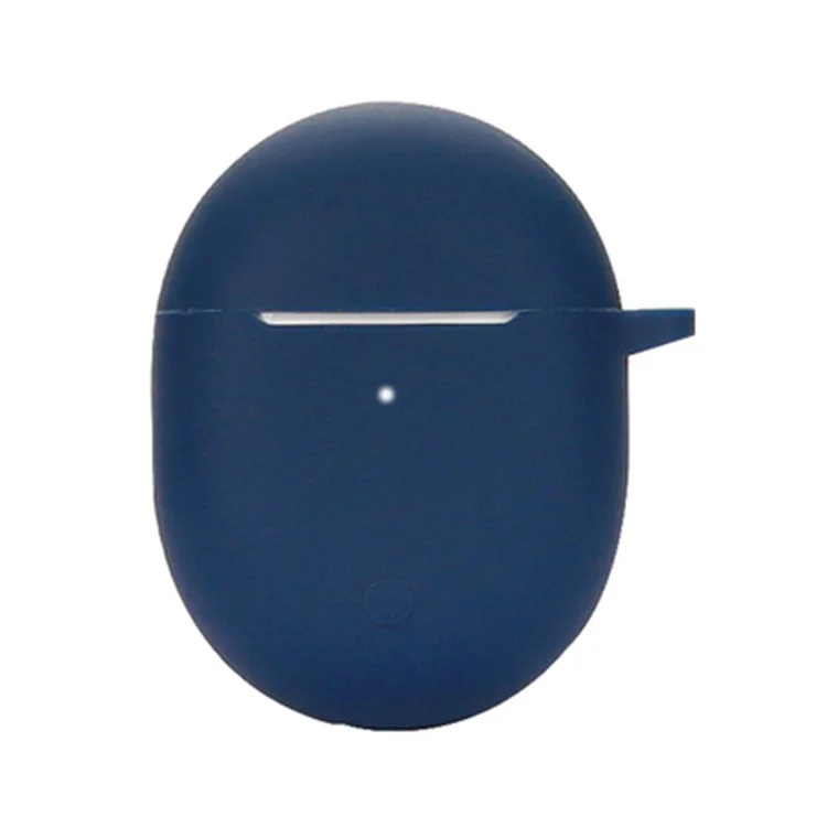 Écouteur en Silicone D'écouteur à L'épreuve Des Poussières Pour Redmi Buds 4, Bluetooth Eorersbuds Charging Box Couvercle Anti-sratch Avec Boucle Suspendue - Bleu Foncé
