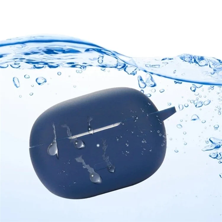 Per Redmi Buds 4 Pro Earbuds Copertura In Silicone Bluetooth TWS Custodia Protettiva Auricolare Con Fibbia Anti-lost - Blu Scuro