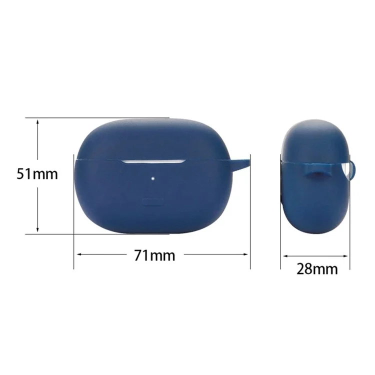 Per Redmi Buds 4 Pro Earbuds Copertura In Silicone Bluetooth TWS Custodia Protettiva Auricolare Con Fibbia Anti-lost - Blu Scuro