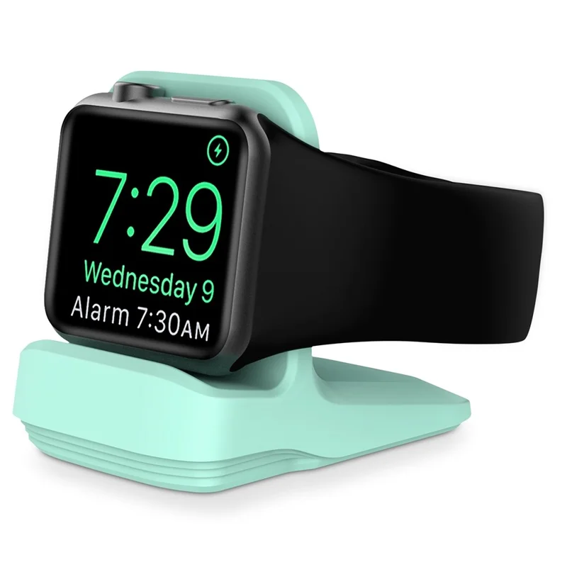 A040 For Apple Watch Silicone Charger Holder Desktop Smart Watch Charging Stand Base - Mint Green