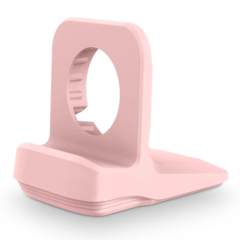 A040 For Apple Watch Silicone Charger Holder Desktop Smart Watch Charging Stand Base - Pink