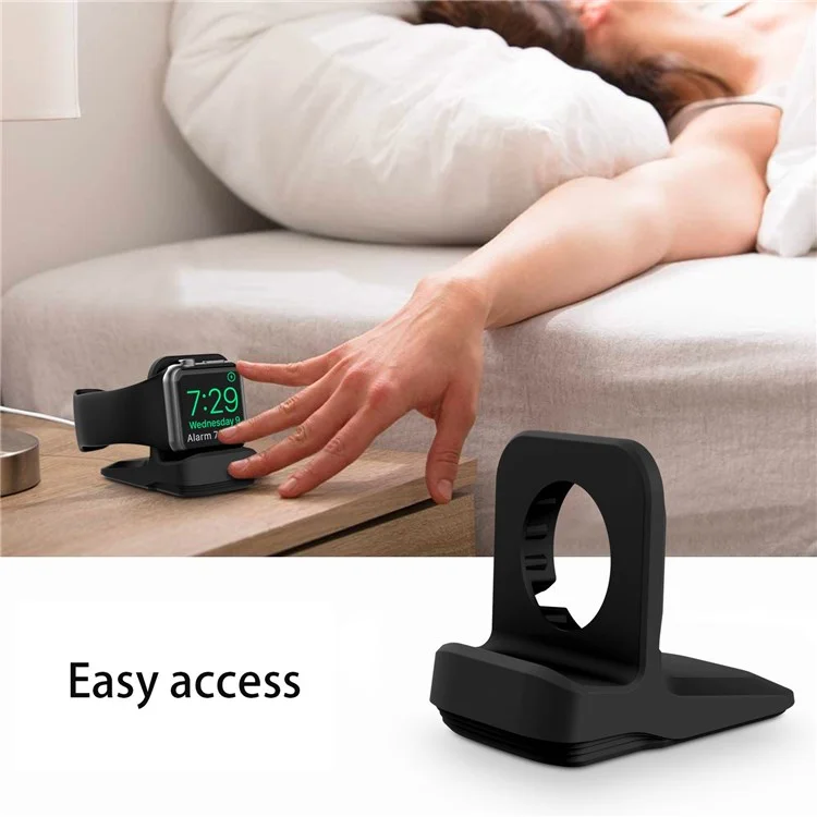 A040 Для Apple Watch Silicone Charger Holder Desktop Smart Watch Зарядка База - Черный