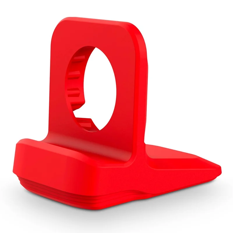 A040 For Apple Watch Silicone Charger Holder Desktop Smart Watch Charging Stand Base - Red