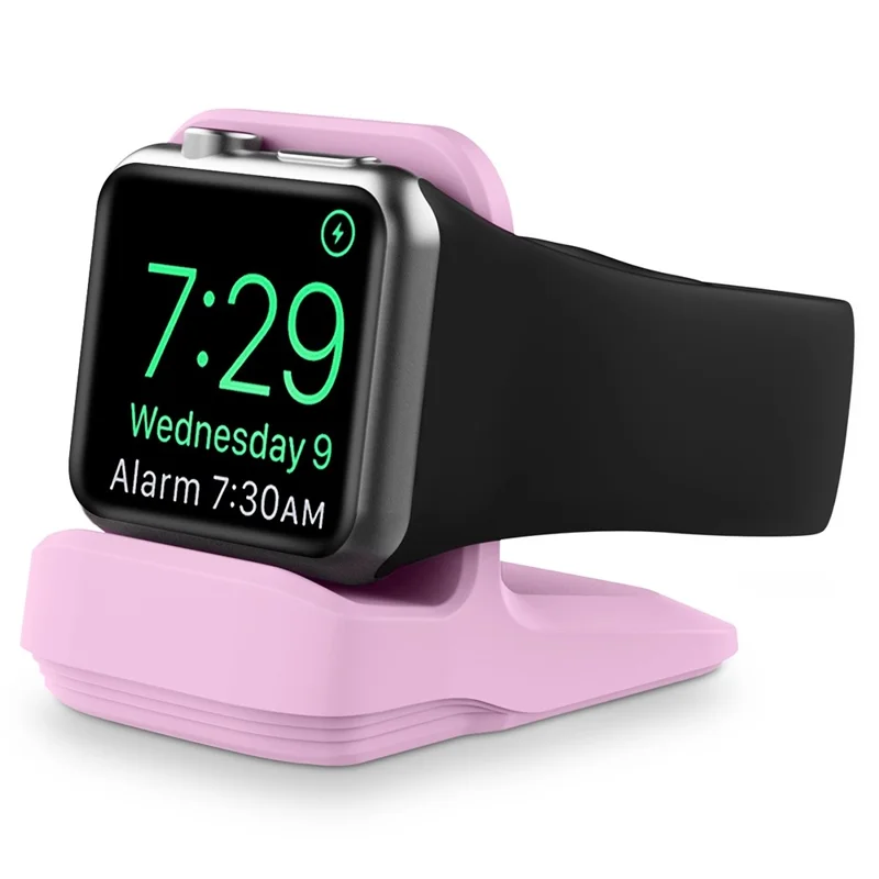 A040 For Apple Watch Silicone Charger Holder Desktop Smart Watch Charging Stand Base - Purple