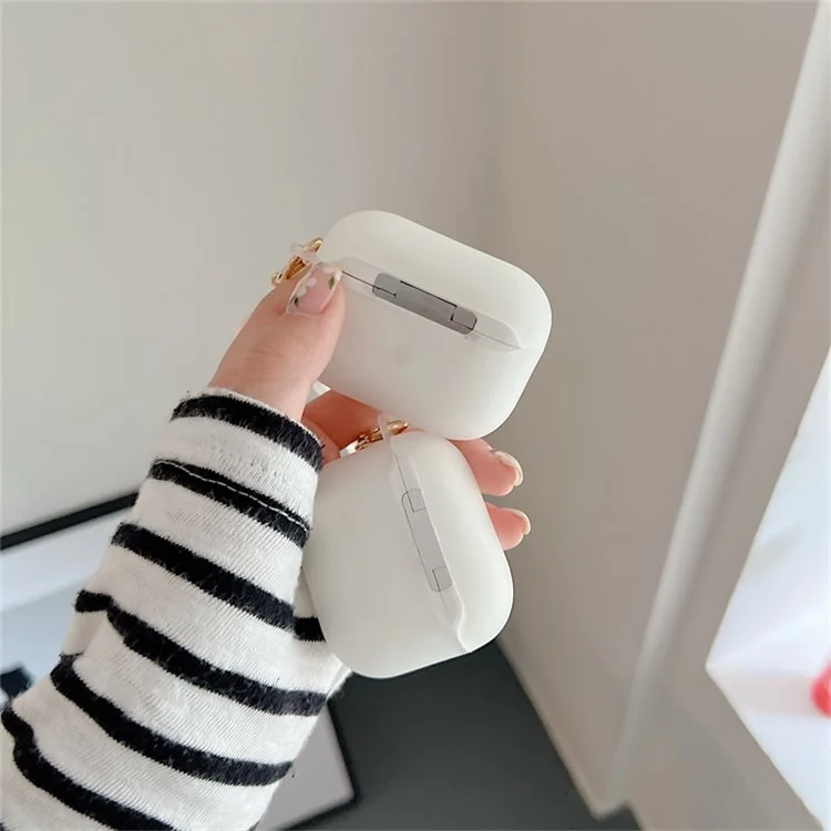 Für Apple AirPods Mit Ladekoffer (2016)/(2019)/AirPods Mit Drahtloser Ladekoffer (2019) Tulpuster -Musthone -Earphone -Hülle Flexible Weiche TPU -Schutzabdeckung Mit Tulpenanhänger