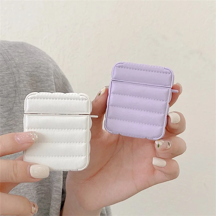 Para Apple AirPods con Estuche de Carga (2016)/(2019)/AirPods con Estuche de Carga Inalámbrica (2019) Estuche Protector de Auriculares con Revestimiento de Piel de PU y TPU Resistente a Golpes - Rosa