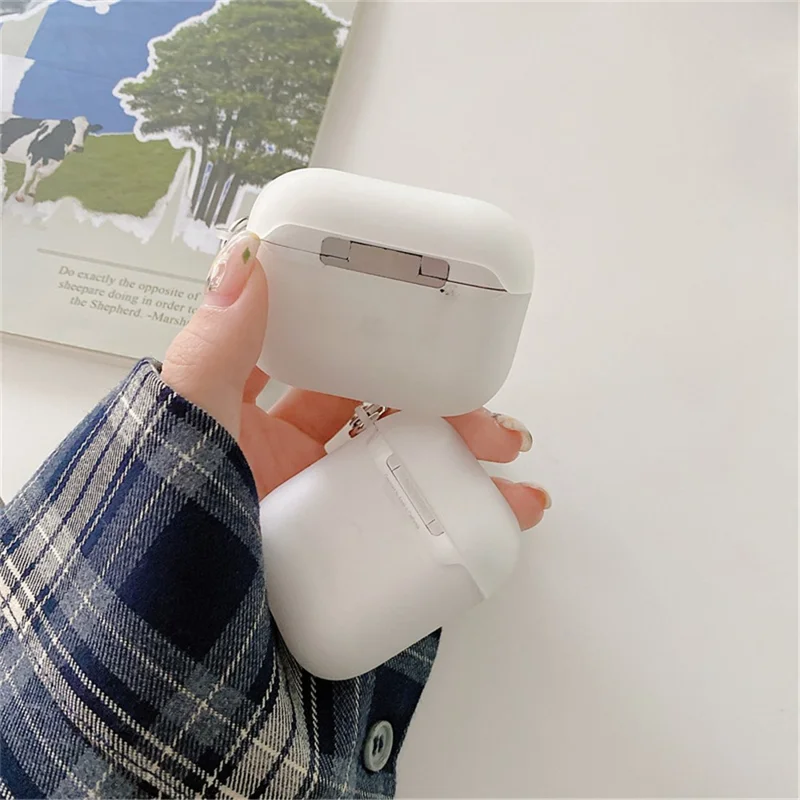 جراب أذن على شكل شجرة لسماعات Apple AirPods Pro، غطاء واقي ناعم من مادة TPU غير لامع مقاوم للبصمات مع شكل شجرة معلقة