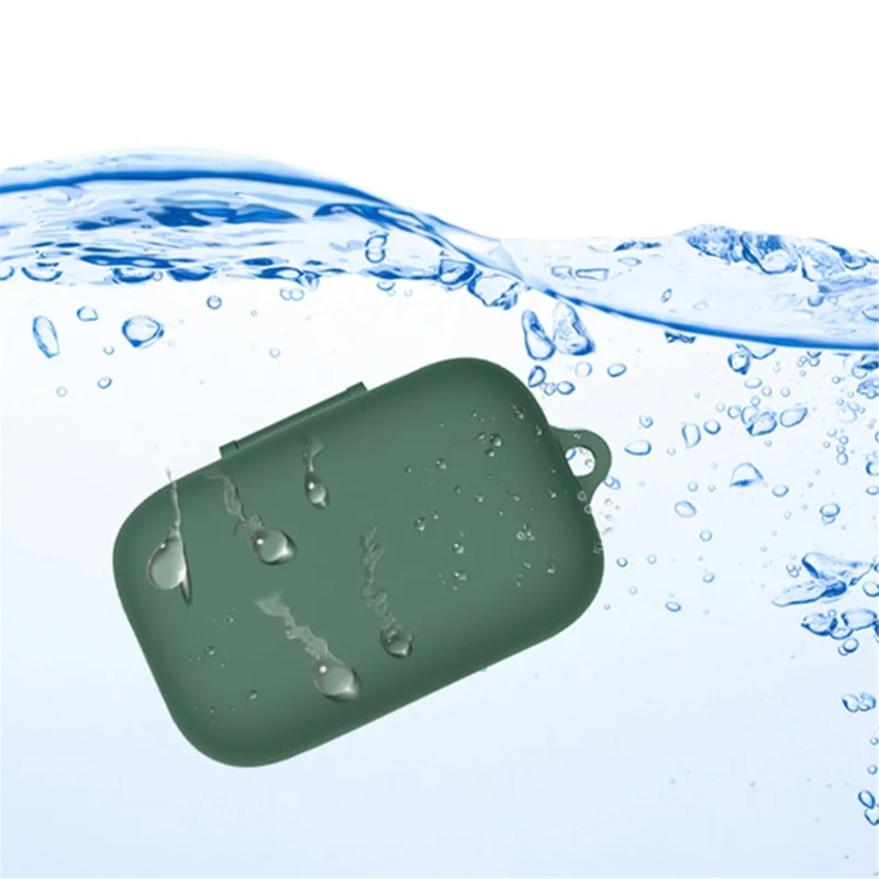 For Sennheiser Momentum True Wireless 3 Silicone Case Bluetooth-compatible Earphone Protective Cover with Anti-lost Buckle - White