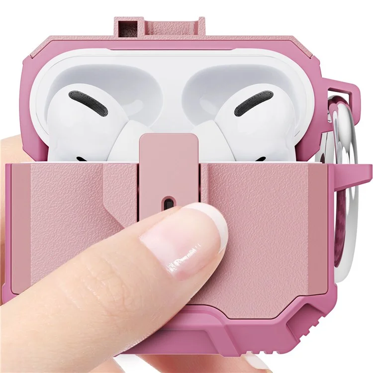 Earphone Case Cover for Apple AirPods 3 Soft TPU+PC Protective Case - Pink