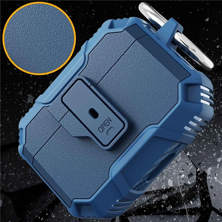 Ohrhörerladekofferabdeckung Für Apple Airpods Pro Headset Protector Soft TPU+PC Schockdichte Hülle - Saphir