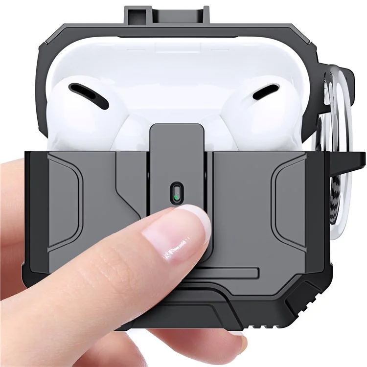 Para Apple AirPods 3 Caso Protector Tpu Suave+auriculares pc Cubierta de Carcasa de Carga - Negro