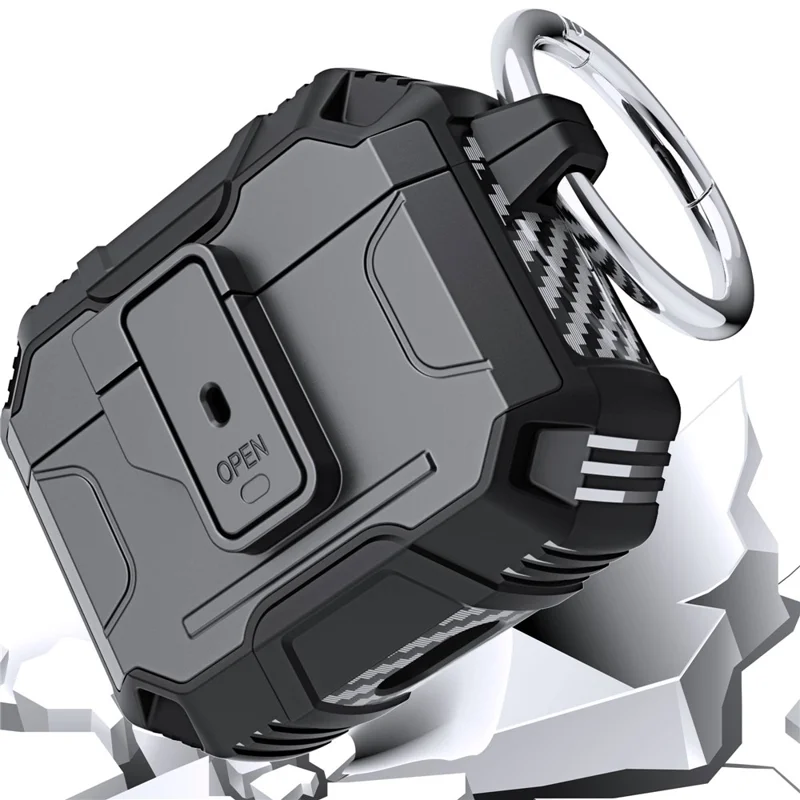 For Apple AirPods 3 Protective Case Soft TPU+PC Earbuds Charging Case Cover - Purple