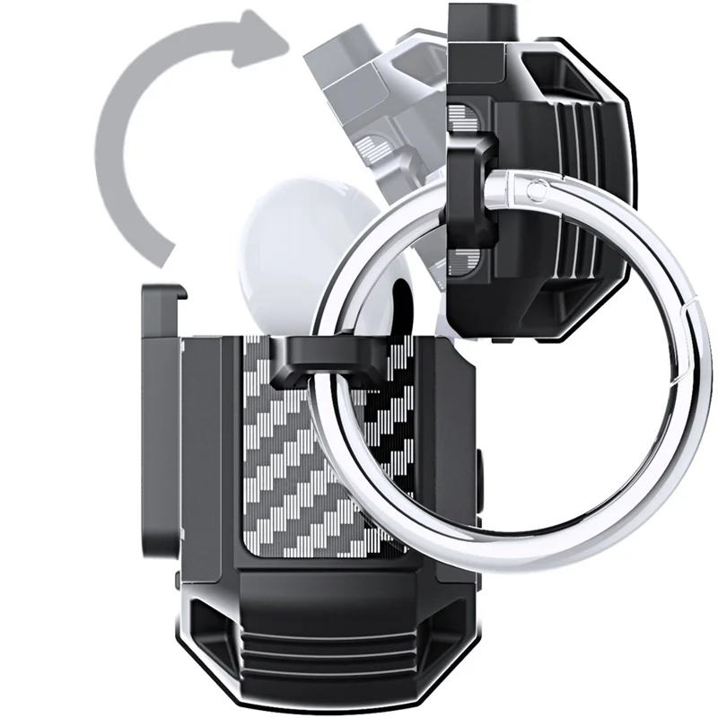 For Apple AirPods 3 Protective Case Soft TPU+PC Earbuds Charging Case Cover - Purple