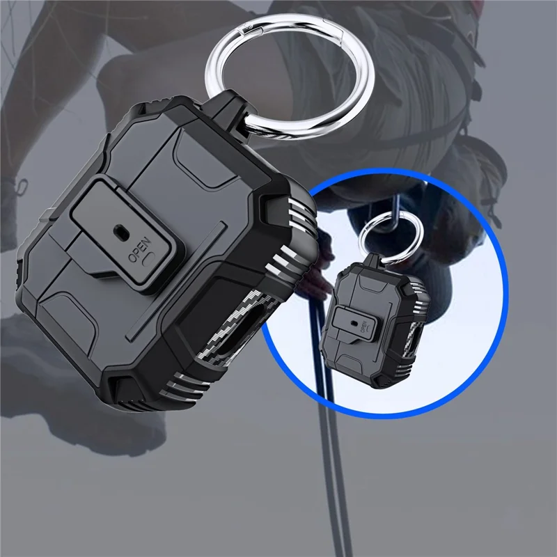 For Apple AirPods 3 Protective Case Soft TPU+PC Earbuds Charging Case Cover - Purple