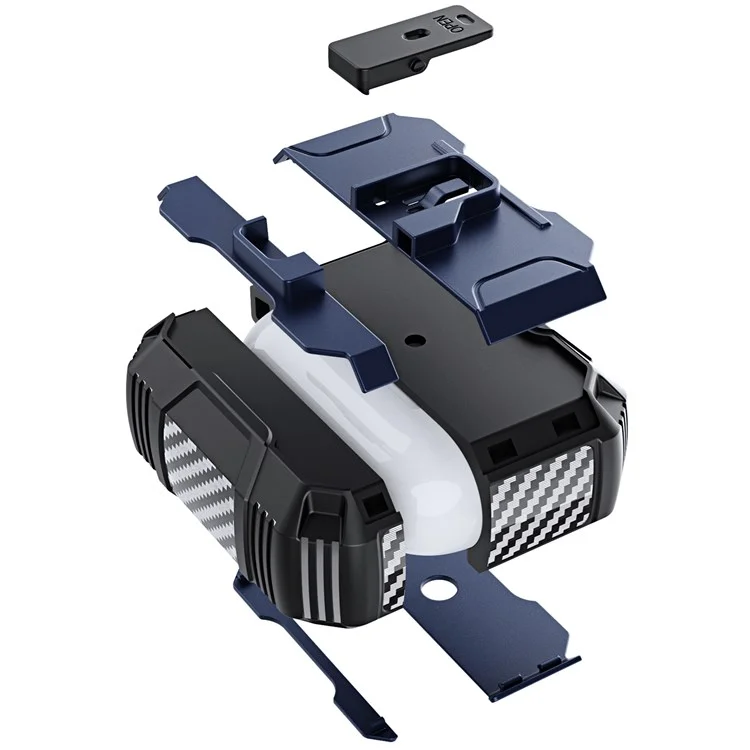 Earbuds Protettore Della Custodia Per Ricarica Per Apple AirPods Pro Coperchio Auricolare TPU+PC Resistente a Graffi Custodia - Blu