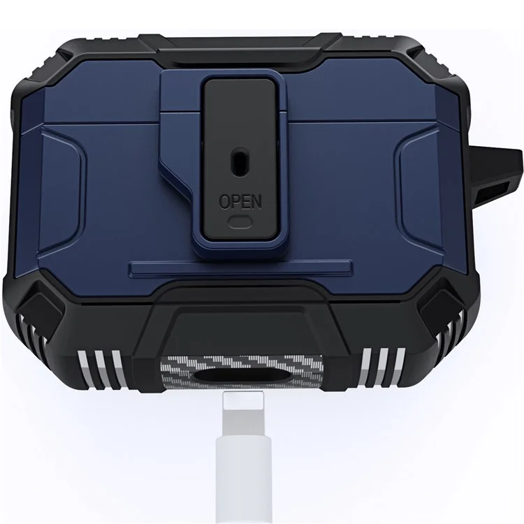 Earbuds Protettore Della Custodia Per Ricarica Per Apple AirPods Pro Coperchio Auricolare TPU+PC Resistente a Graffi Custodia - Blu