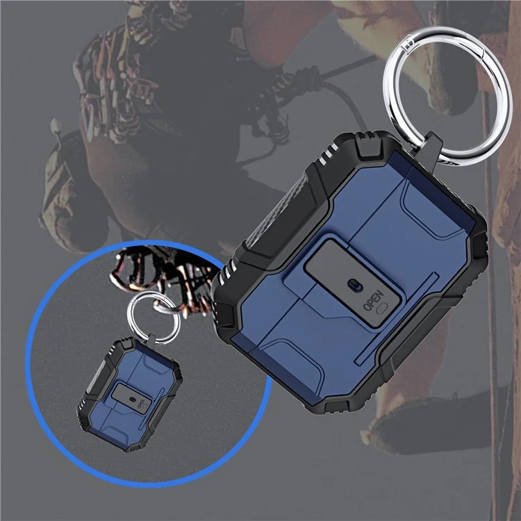Earbuds Protettore Della Custodia Per Ricarica Per Apple AirPods Pro Coperchio Auricolare TPU+PC Resistente a Graffi Custodia - Blu
