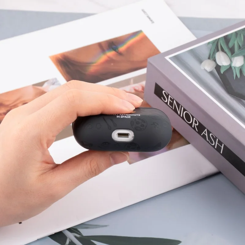 For Apple AirPods Pro Water Transfer Printing TPU Earphone Charging Case Anti-fall Protective Cover - Checker