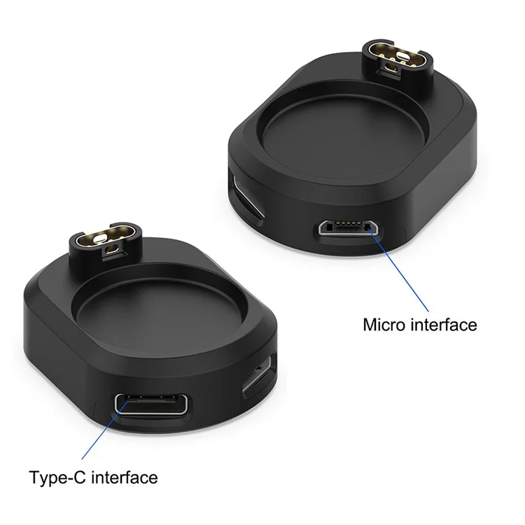 Base de carga ST-004 para cargador de adaptador de Garmin Fenix 7 / 7S / 7X / vivoactive 5 / Venu 3 AMOLED Tipo C / Micro Interfaz Soporte de Carga para Reloj