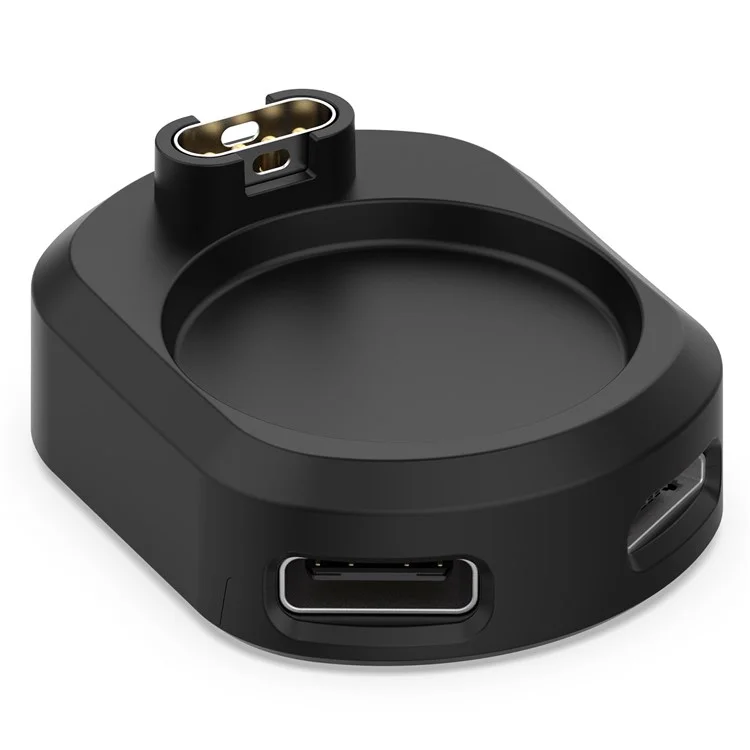 Base de carga ST-004 para cargador de adaptador de Garmin Fenix 7 / 7S / 7X / vivoactive 5 / Venu 3 AMOLED Tipo C / Micro Interfaz Soporte de Carga para Reloj