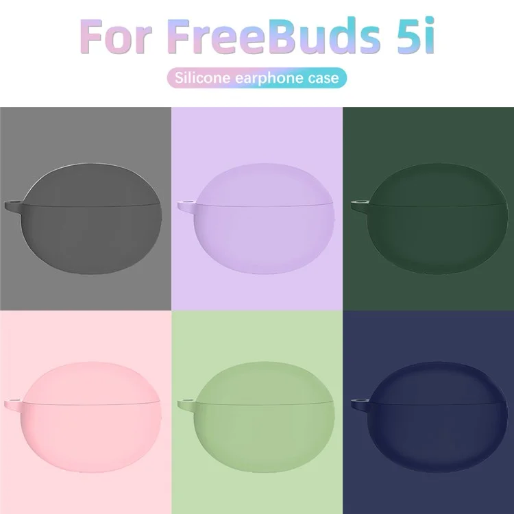 Para o Huawei FreeBuds 5i Fone de Ouvido Bluetooth Caixa de Proteção de Silicone Antiimpacto - Branco