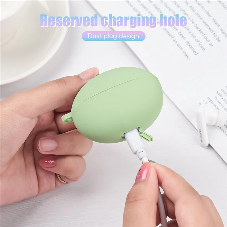 For Huawei FreeBuds 5i Bluetooth Earphone Silicone Protective Case Anti-drop Cover - White