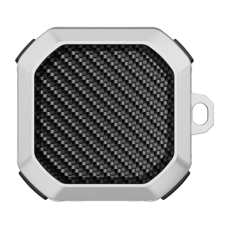 For Samsung Buds Live / Buds2 / Buds 2 Pro  / Buds Pro Anti-Drop Case Thunder Carbon Fibre Texture Earbuds Charging Case Cover Soft TPU+PC Protector - Black  /  White