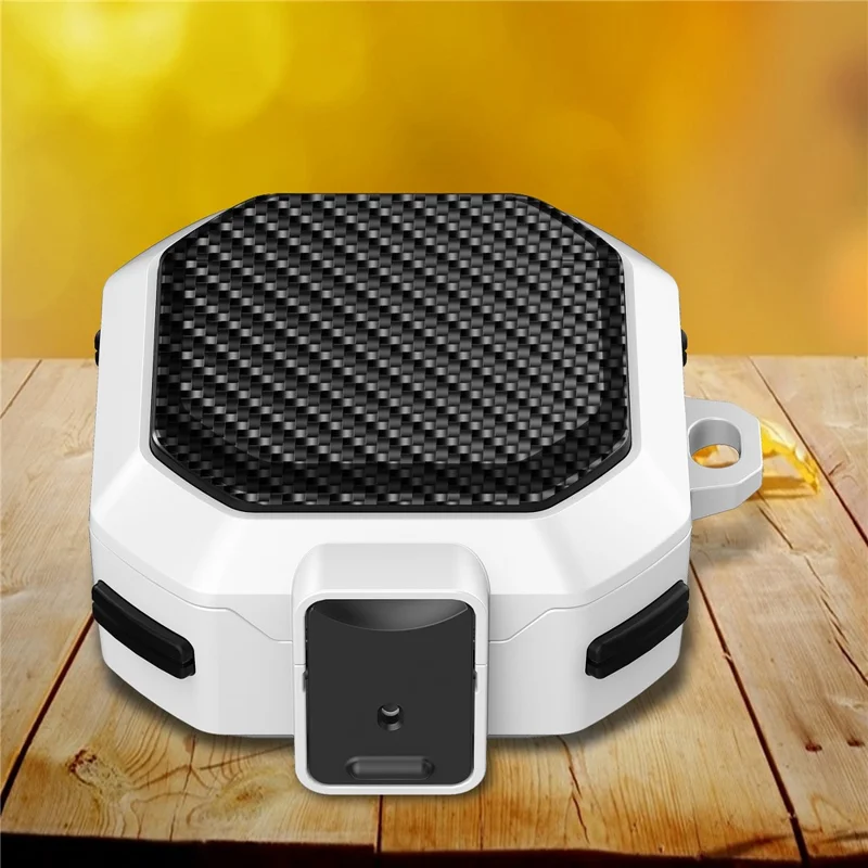 For Samsung Buds Live  /  Buds2  /  Buds 2 Pro   /  Buds Pro Carbon Fibre Texture Shockproof Case Earbuds Charging Case Cover Soft TPU+PC Headset Protector - White
