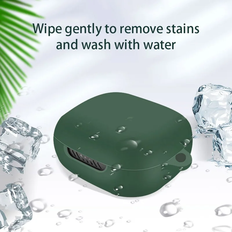 For JBL Live Pro+ Bluetooth-compatible Earphone Drop-proof Silicone Case Anti-scratch Protective Cover - Black