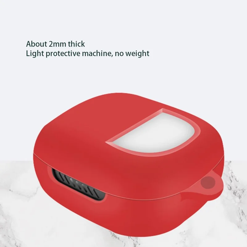 For JBL Live Pro+ Bluetooth-compatible Earphone Drop-proof Silicone Case Anti-scratch Protective Cover - Black