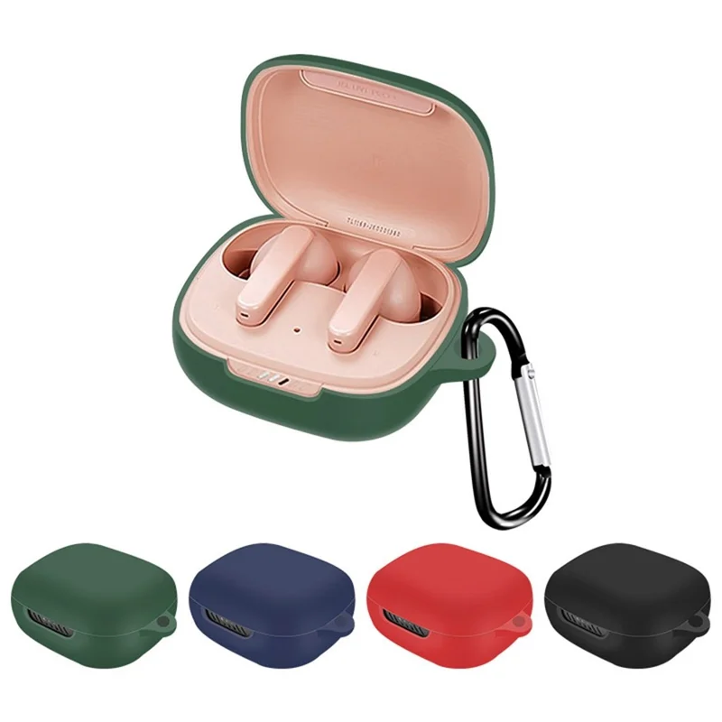 For JBL Live Pro+ Bluetooth-compatible Earphone Drop-proof Silicone Case Anti-scratch Protective Cover - Black