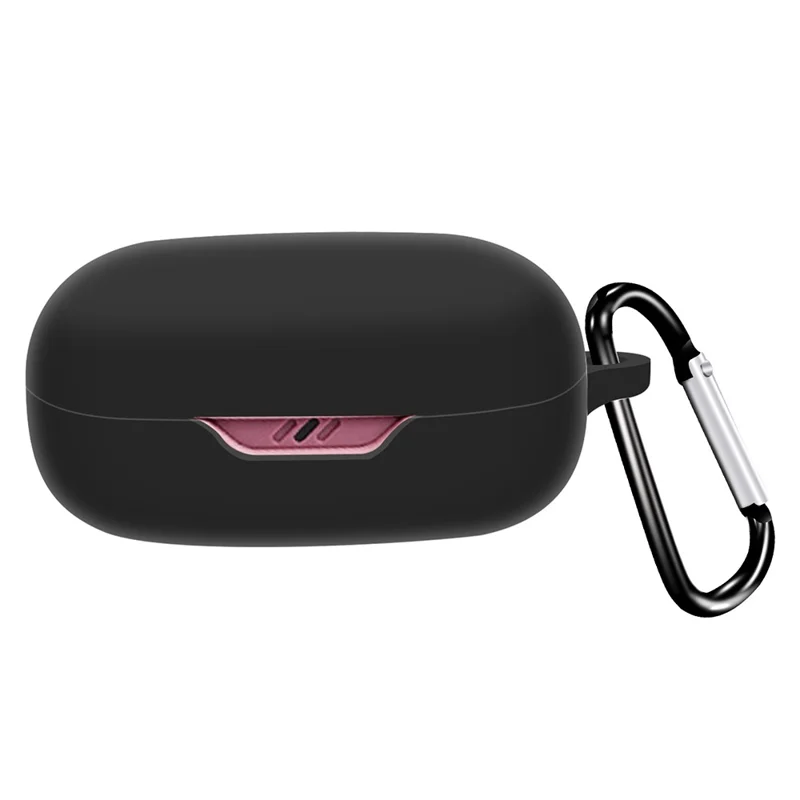 For JBL Wave 300TWS Bluetooth-compatible Earphone Anti-scratch Silicone Protective Case Anti-drop Cover - Black