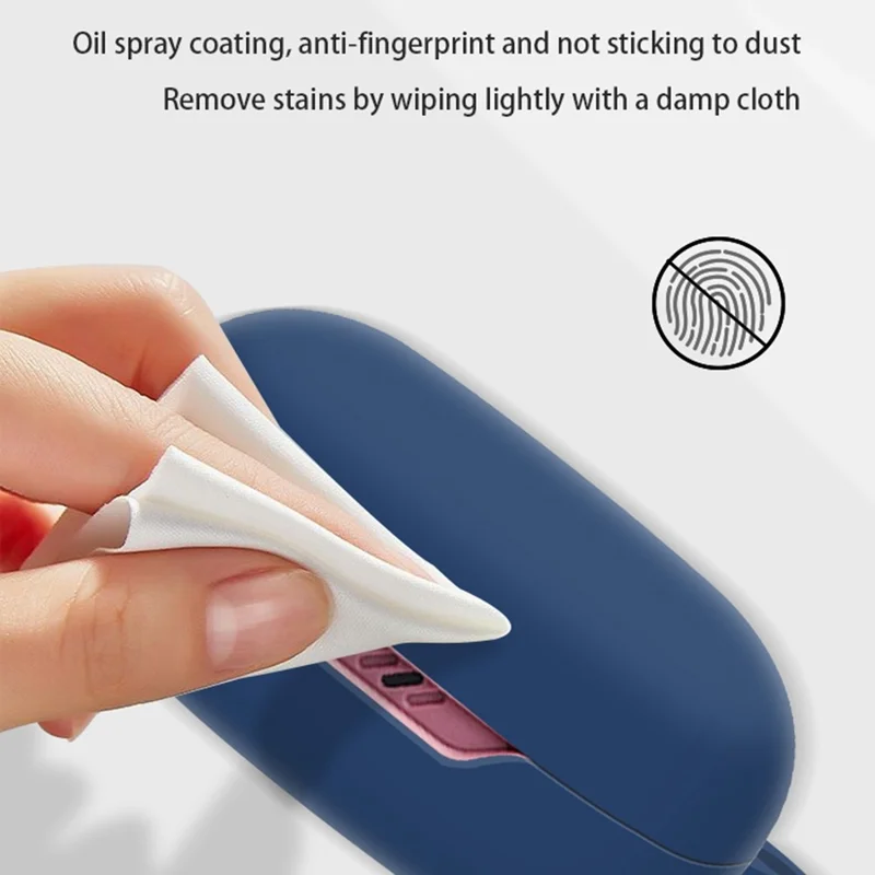 For JBL Wave 300TWS Bluetooth-compatible Earphone Anti-scratch Silicone Protective Case Anti-drop Cover - Black