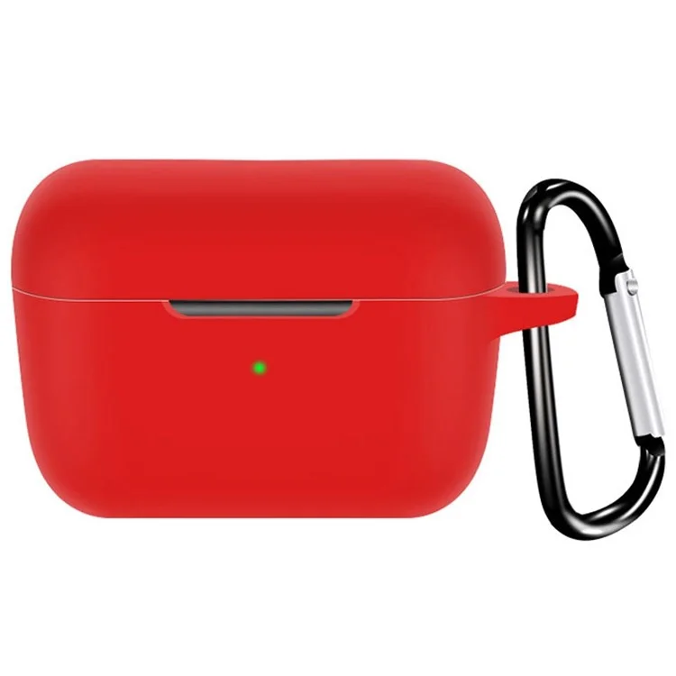 Capa Protetora de Manga para Fone de Ouvido Bluetooth Sennheiser CX True Wireless à Prova de Poeira de Silicone com Fivela Anti-Perda - Vermelho