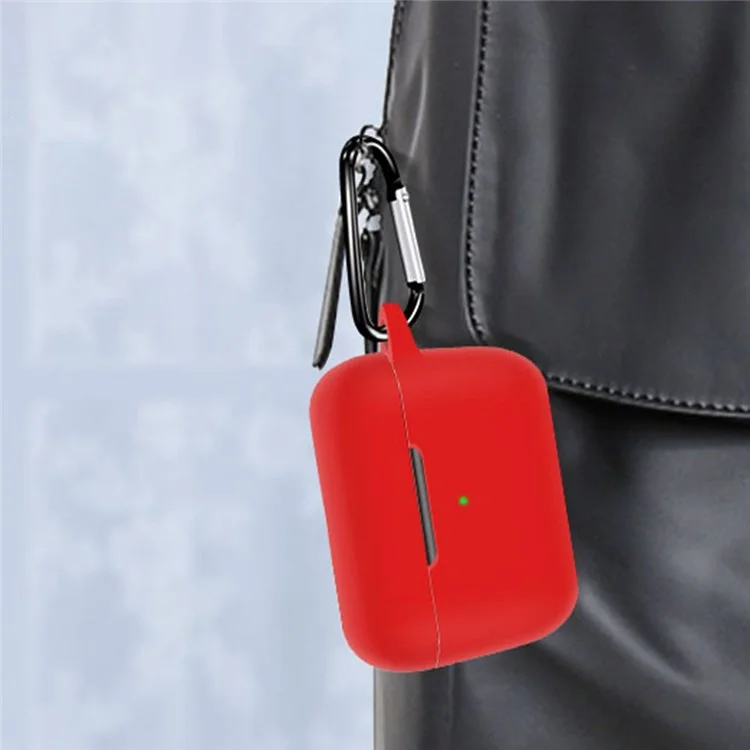 Capa Protetora de Manga para Fone de Ouvido Bluetooth Sennheiser CX True Wireless à Prova de Poeira de Silicone com Fivela Anti-Perda - Vermelho