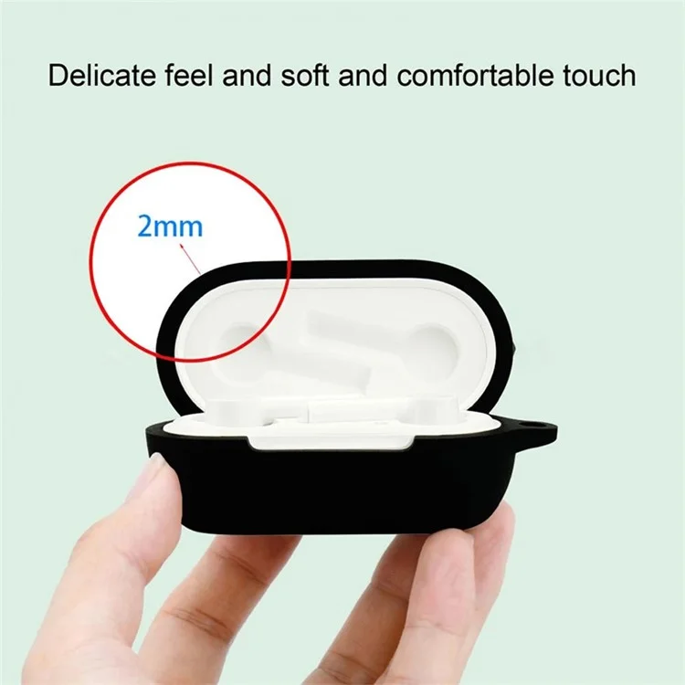 For OnePlus Buds Z2 Bluetooth-compatible Earphone Silicone Protective Case Drop-proof Cover with Anti-lost Buckle - Multi-color