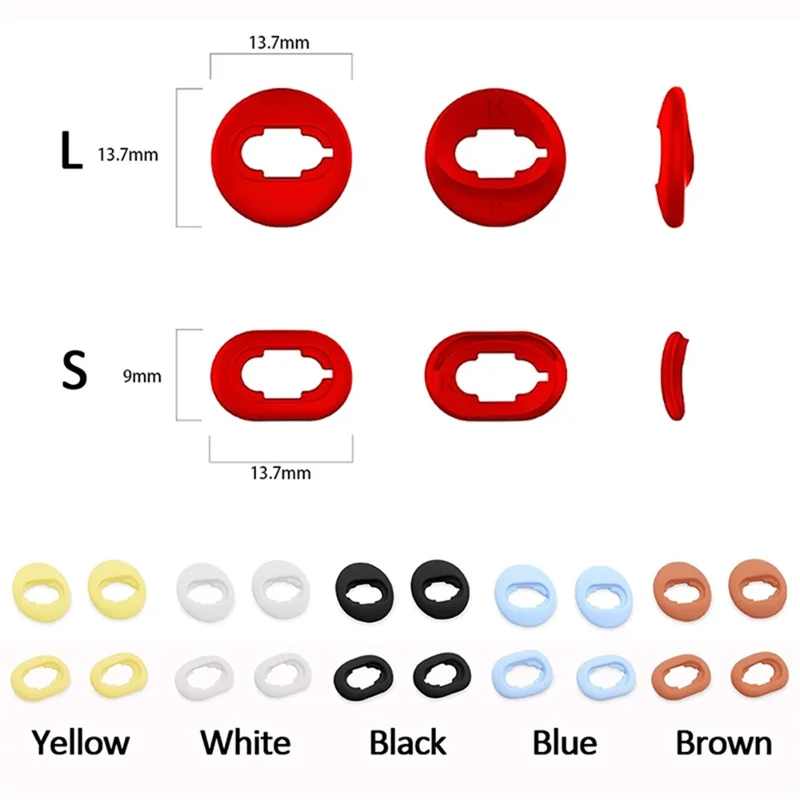 2 Pairs For Samsung Galaxy Buds Live Earphones Eartips Silicone Earmuffs In-ear Headphone Sleeve - Brown