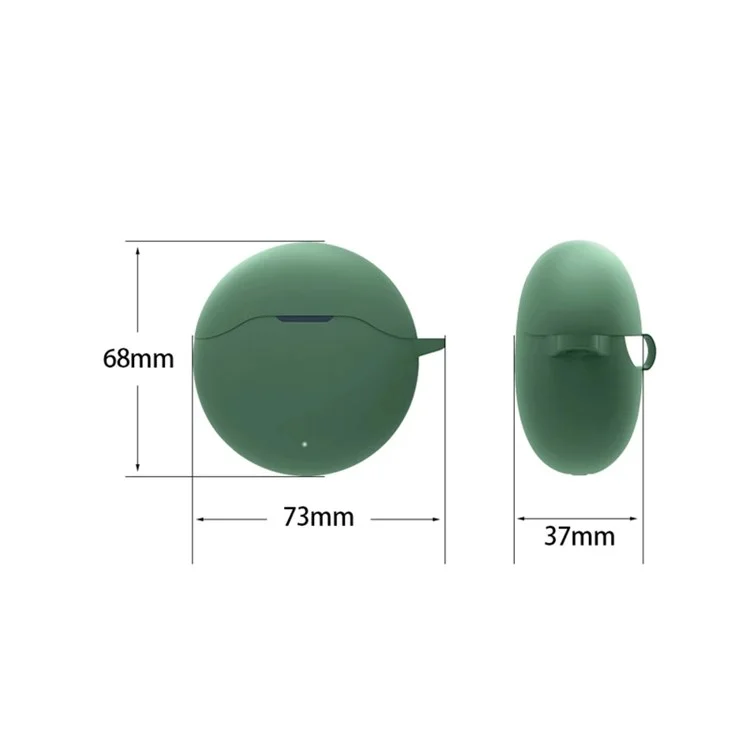 For Noise Buds VS303 Wireless Bluetooth Headphone Silicone Case Earphone Waterproof Cover (with Hook) - Blackish Green