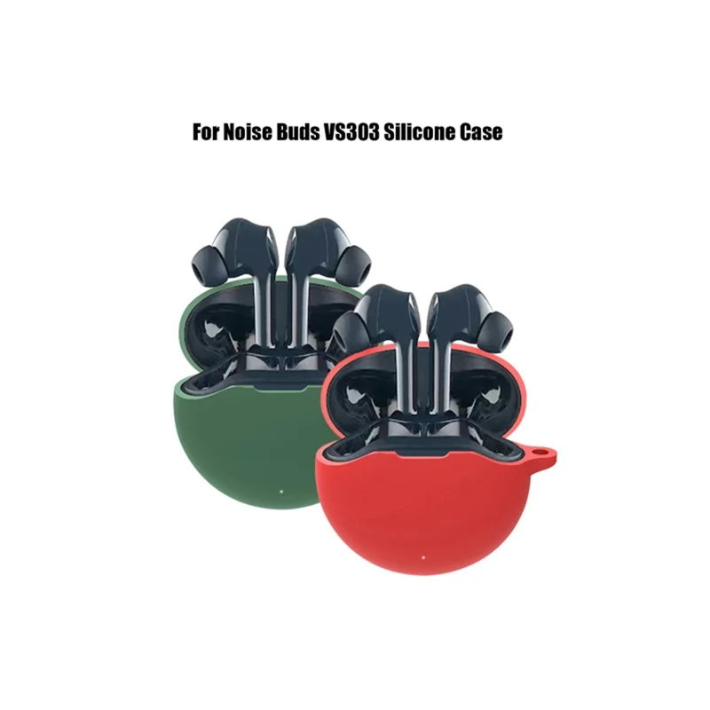 For Noise Buds VS303 Wireless Bluetooth-compatible Headphone Silicone Case Earphone Waterproof Cover (with Hook) - Red