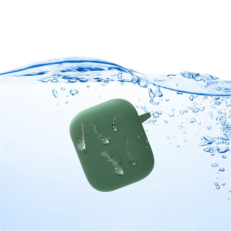 For Realme Buds Air Neo TWS Headset Silicone Case Bluetooth-compatible Earbuds Protective Cover with Anti-Lost Buckle - Red