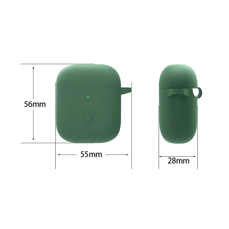 For Realme Buds Air Neo TWS Headset Silicone Case Bluetooth-compatible Earbuds Protective Cover with Anti-Lost Buckle - Red