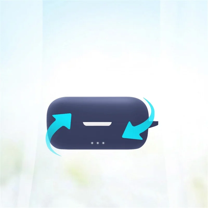 Shockproof Case for JBL UA Streak Wireless Headset Protector with Anti-Lost Buckle Bluetooth-compatible Earbuds Silicone Cover - Red