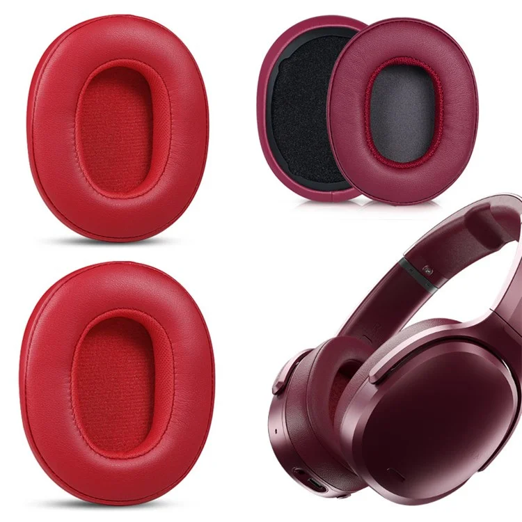 1 Par para Skullcandy Crusher 3.0 Wireless / Hesh 3 ANC Bluetooth Headset Substituição de Almofadas para Ouvido Fones de Ouvido Macios - Vermelho