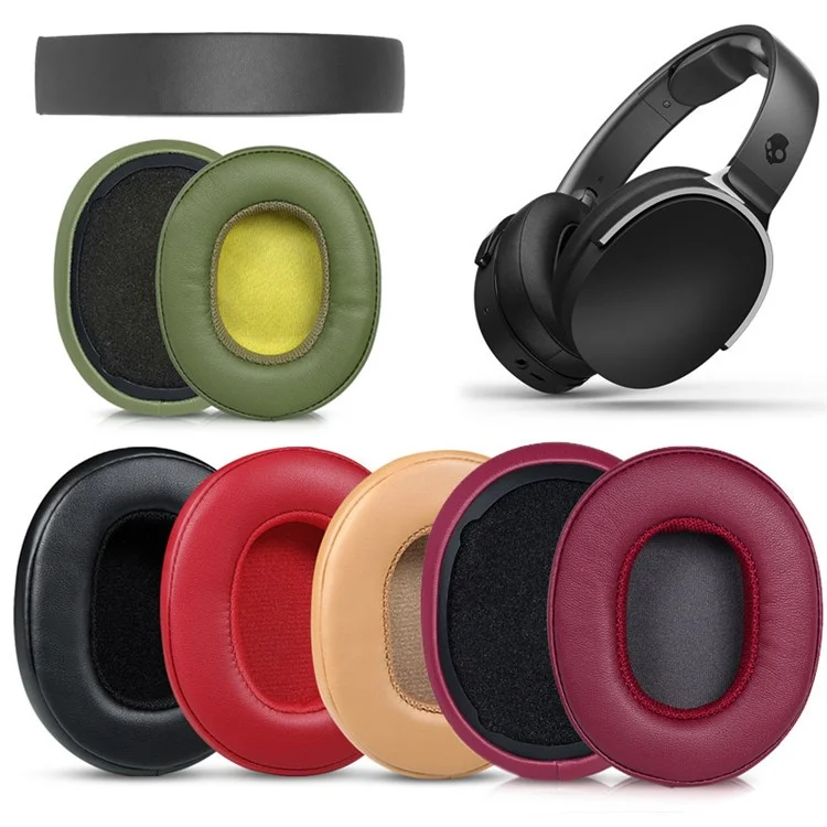 1 Par para Skullcandy Crusher 3.0 Wireless / Hesh 3 ANC Bluetooth Headset Substituição de Almofadas para Ouvido Fones de Ouvido Macios - Vermelho