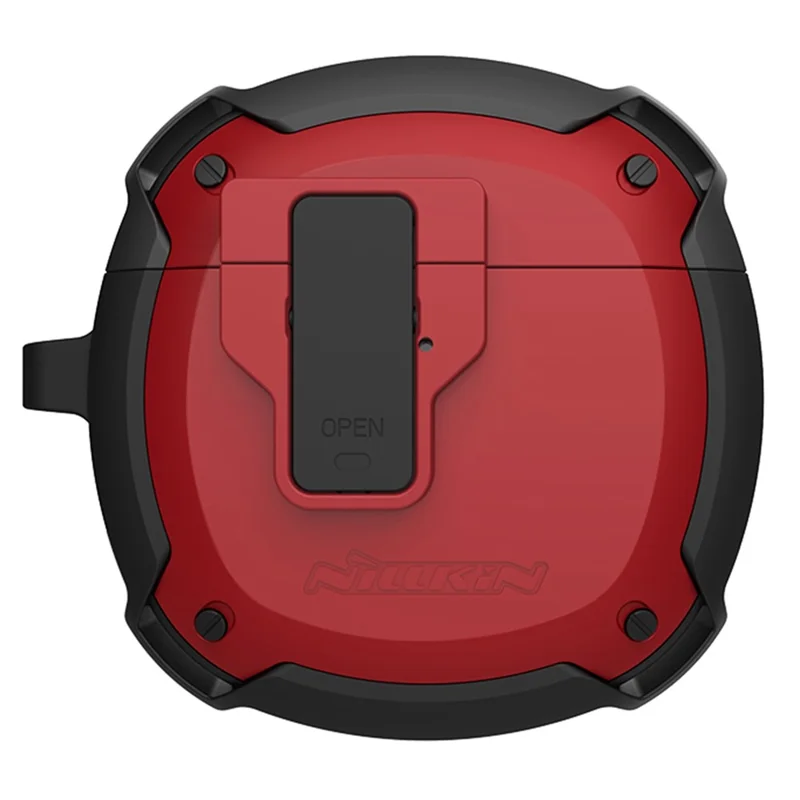 NILLKIN voor Huawei FreeBuds 4 / 4E Bounce Case Bluetooth-compatibele Oortelefoon met Automatisch Openklappende Klep Dropbestendige TPU+PC Hoes - Rood