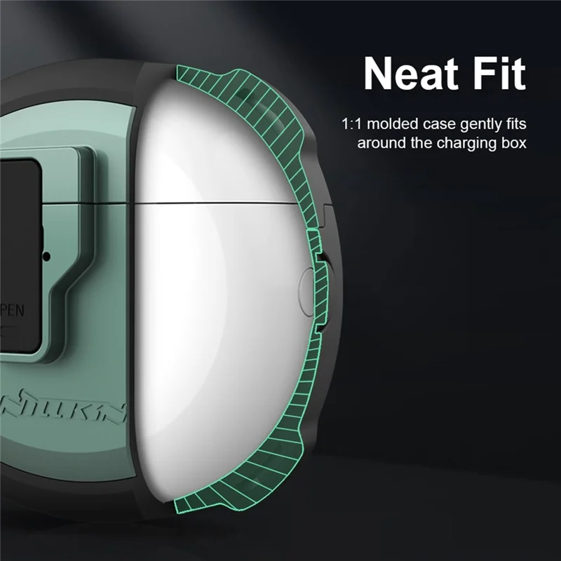 NILLKIN voor Huawei FreeBuds 4 / 4E Bounce Case Bluetooth-compatibele Oortelefoon met Automatisch Openklappende Klep Dropbestendige TPU+PC Hoes - Rood